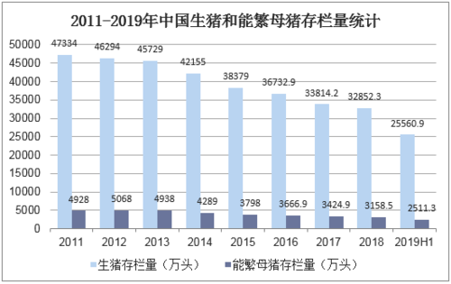 2019全国养猪产值？（全国 生猪存栏）