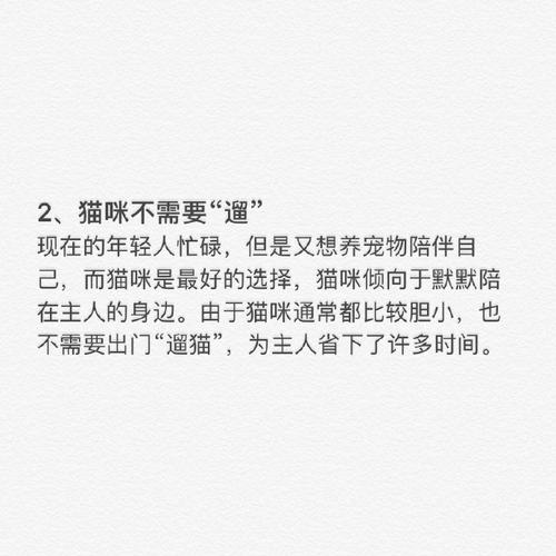 养猫的心情句子？（养猫态度不同的说说）